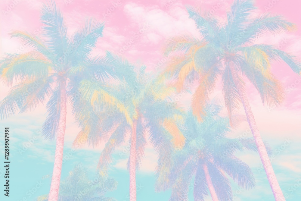Obraz premium Palm trees backgrounds outdoors nature.