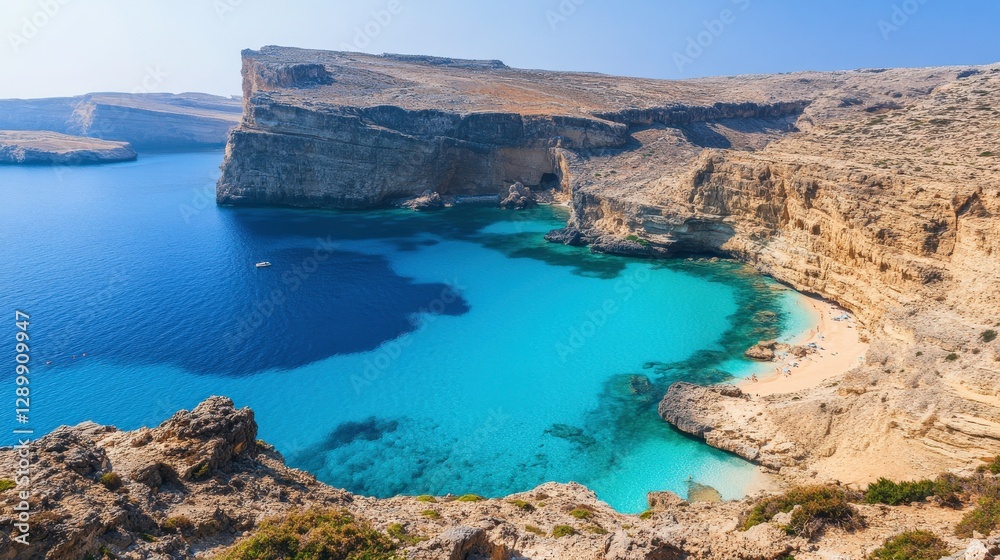 Obraz premium Serene Cove with Crystal Clear Turquoise Waters