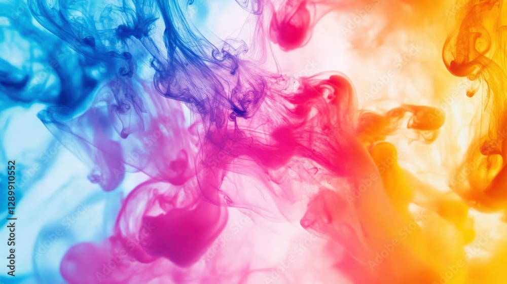 Vibrant Fluid Gradient Background in Pink, Blue, and Orange