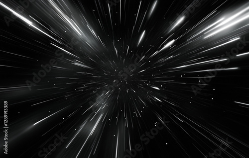 Abstract motion blur with black and gray speed lines