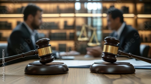 Man in a suit and tie sitting at a table with a gavel in a formal setting
