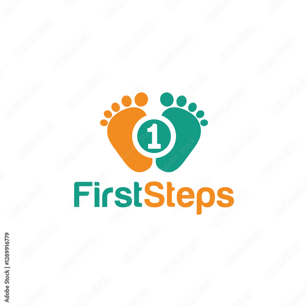 First Steps Logo Simple and Vector First Steps Logo Simple and Vector