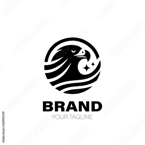 Sea Eagle Logo. Sea Eagle Logo Design. Sea Eagle Logo Brand. Sea Eagle Logo Vector Design Isolated on White Background