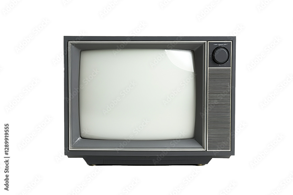 Retro Television Set from the 90s with Blank Gray Screen
Retro Television Set from the 90s with Blank Gray Screen