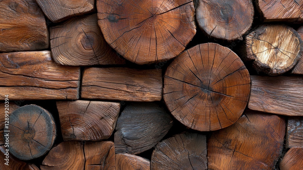 Rustic Brown Wood Texture Cross Section Logs Timber Stacked Wood Wooden Background Na Rustic Brown Wood Texture Cross Section Logs Timber Stacked Wood Wooden Background Na