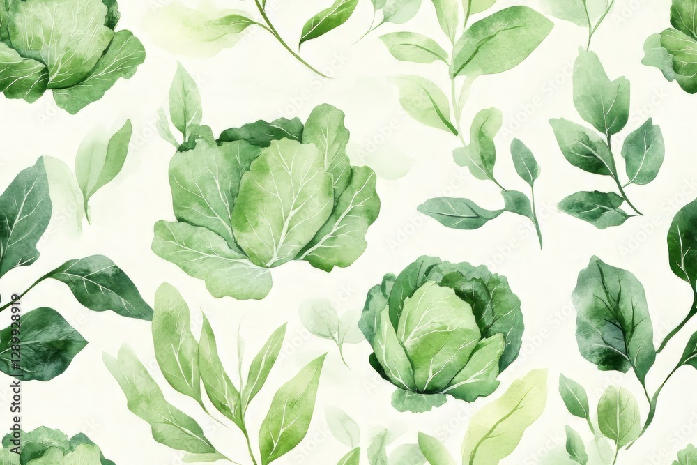 A vibrant pattern of fresh greenery.- Seamless Pattern - Seamless Pattern A vibrant pattern of fresh greenery.- Seamless Pattern - Seamless Pattern
