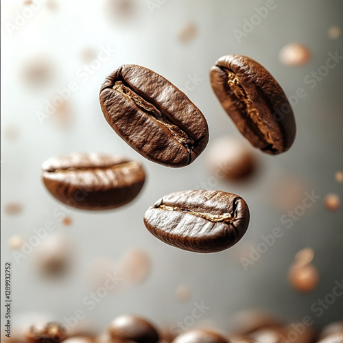 coffee beans isolated on white background