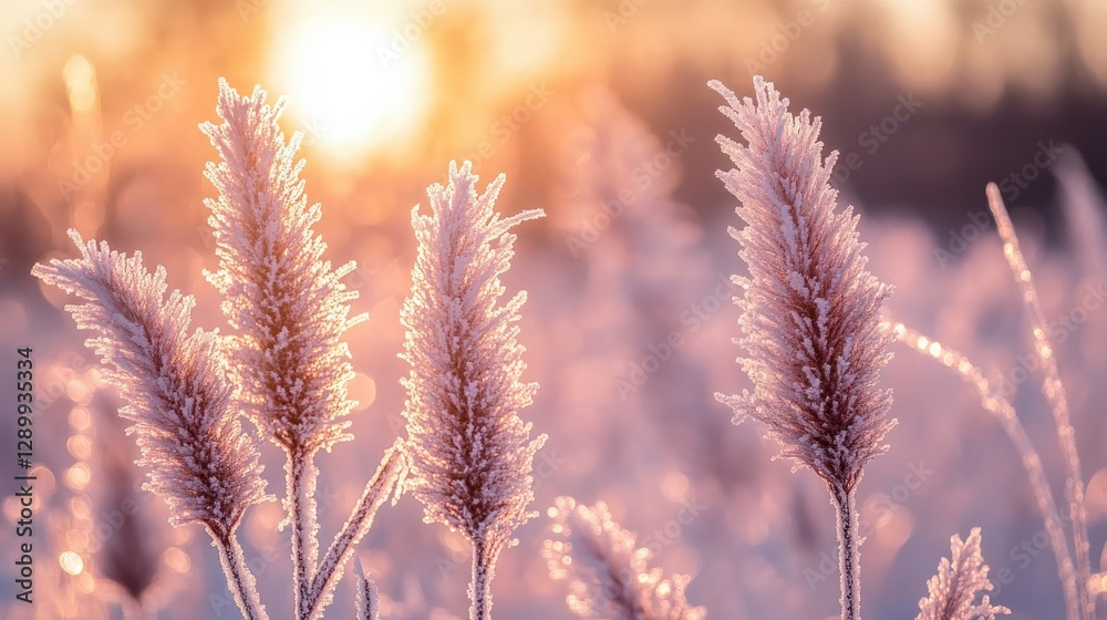 Frosted Prairie: Serene Winter Meadow Capturing Fragile Ice, Animal Traces, and Nature's Enduring Beauty Frosted Prairie: Serene Winter Meadow Capturing Fragile Ice, Animal Traces, and Nature's Enduring Beauty