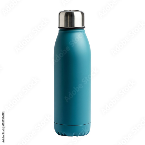 Stylish Eco-Friendly Stainless Steel Water Bottle Isolated on Transparent Background