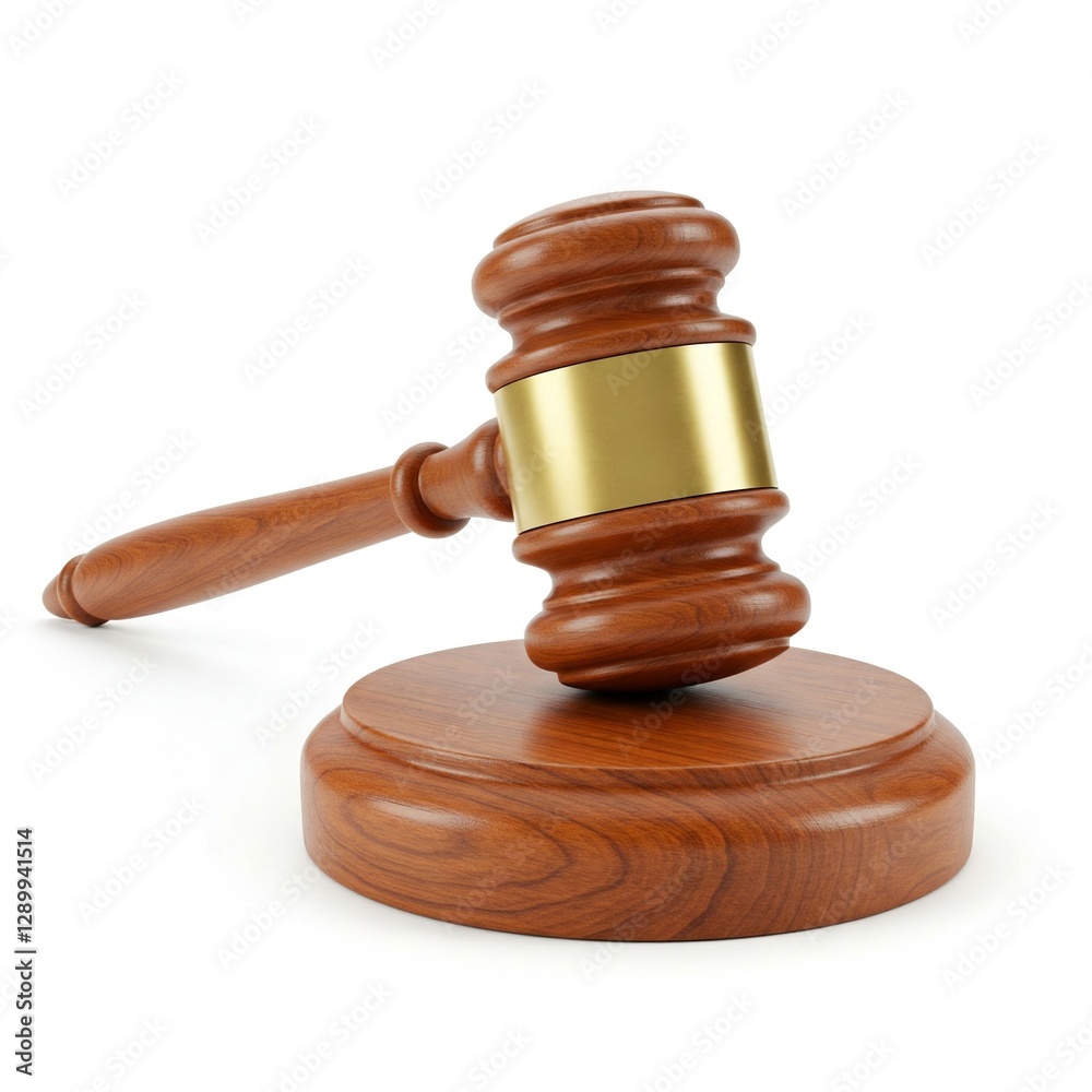 wooden gavel on white background wooden gavel on white background