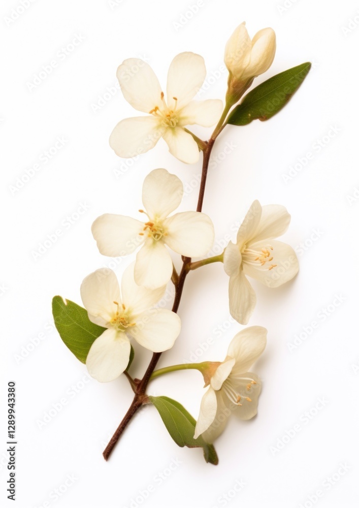 Obraz premium Real Pressed a Jasmine flower blossom plant.