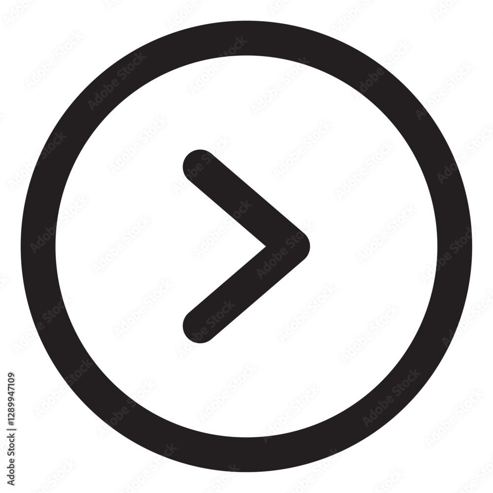 Arrow in Circle Forward Bold Minimalist Arrow in Circle Forward Bold Minimalist
