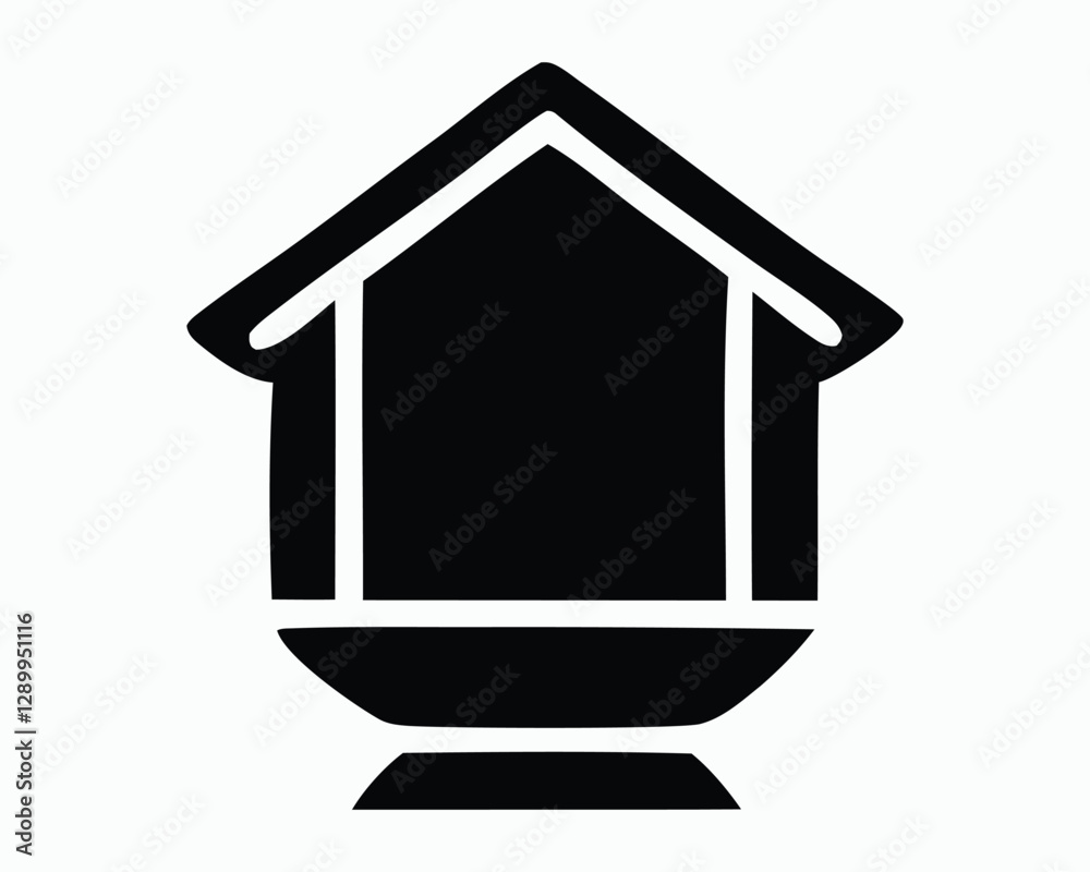 Minimalist Black and White House Icon,Real Estate, Architecture, Home Symbol Vector Minimalist Black and White House Icon,Real Estate, Architecture, Home Symbol Vector