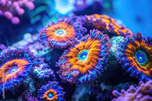 Fototapeta Naklejka Na Ścianę i Meble -  Vibrant coral reef in aquarium display