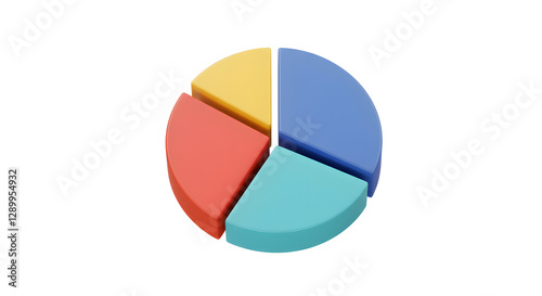 Free Download Colorful Pie Chart Representing Business Data Analysis and Statistics - GFXLoad