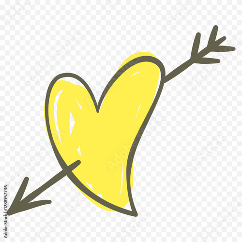 Doodle Hearts hand drawn love hearts Vector illustration