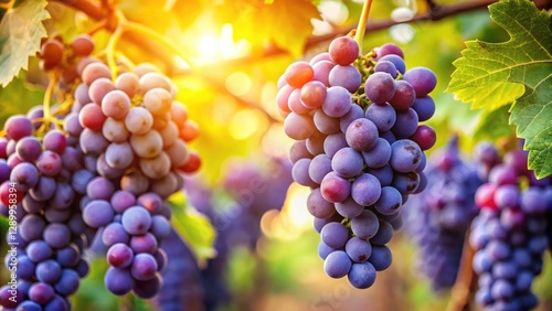 Wallpaper Mural Ripe Purple Grapes Harvest Vineyard Photography - Close Up Stock Image Torontodigital.ca