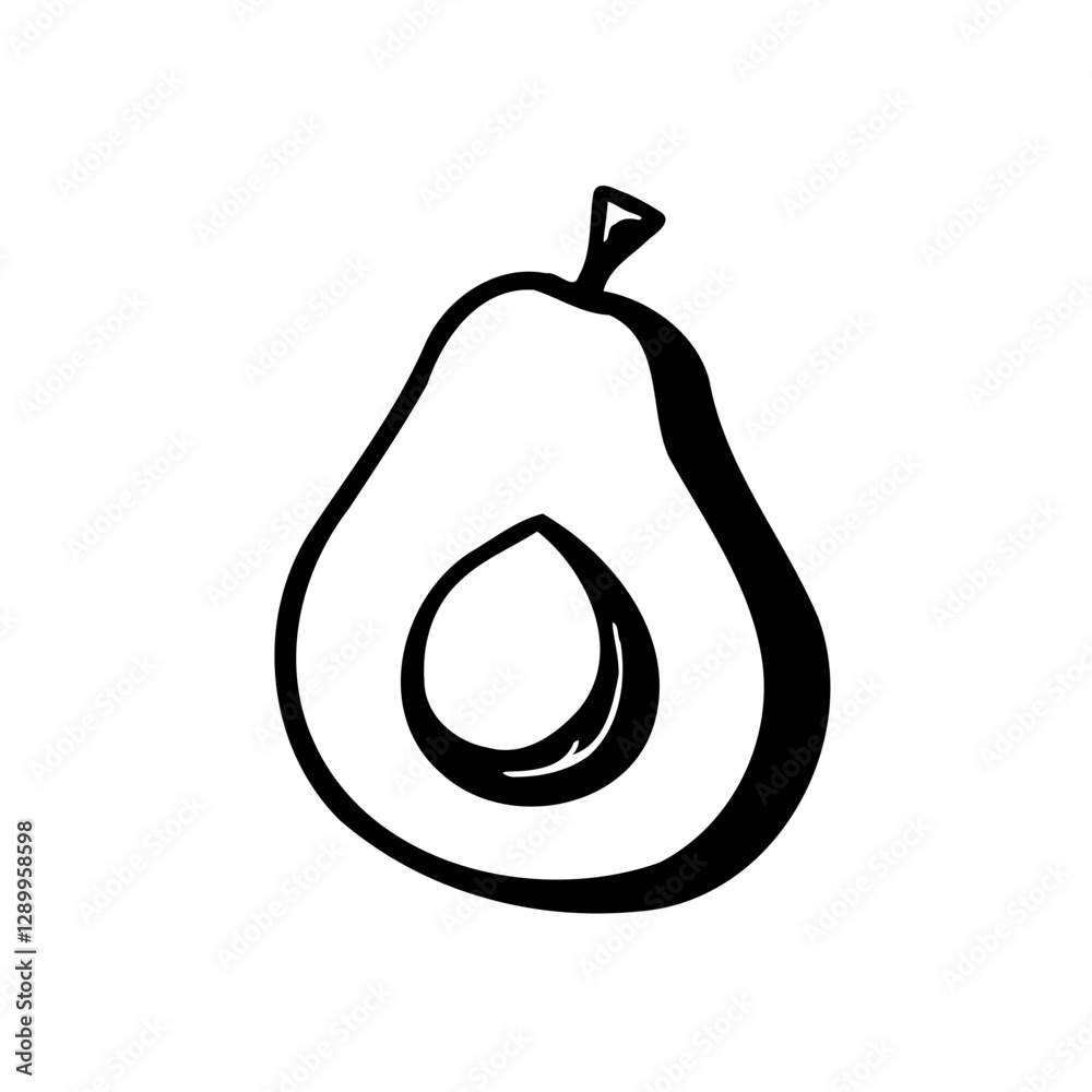 Avocado Fruit Vector Icon Illustration Art Avocado Fruit Vector Icon Illustration Art