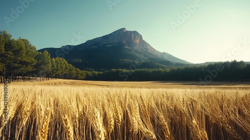 field of golden wheat
