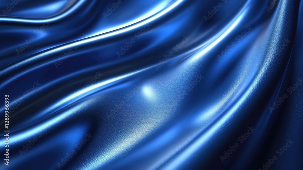 Obraz premium Abstract blue metallic gradient, clean and simple, evoking modern elegance and calm sophistication.