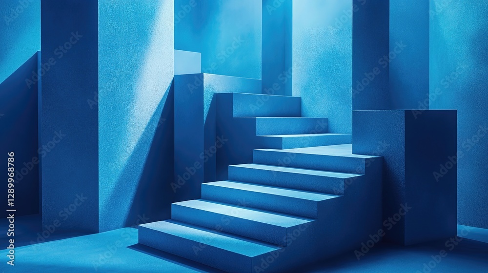 Obraz premium Abstract geometric shapes symbolize support and guidance in a minimalist design.