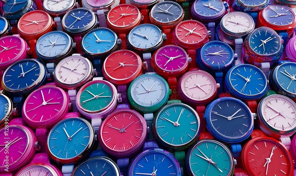 Time Management Essentials, a top view of organized office supplies and a clock, emphasizing productivity and efficient time use Time Management Essentials, a top view of organized office supplies and a clock, emphasizing productivity and efficient time use