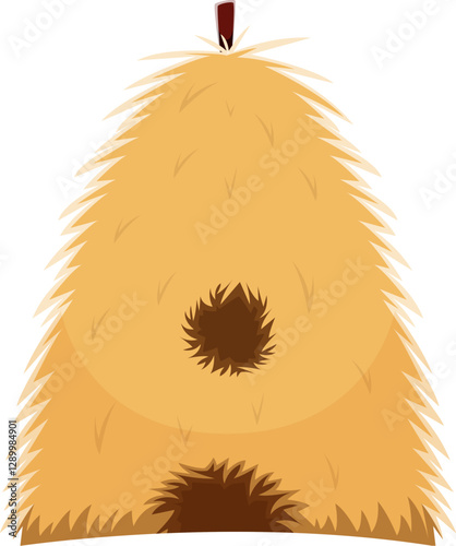 Cartoon farm font or agriculture typeface and harvest type for kids, vector funny English alphabet. Farm font letter A in shape of haystack or hay stack for kids cartoon farmhouse typeface alphabet