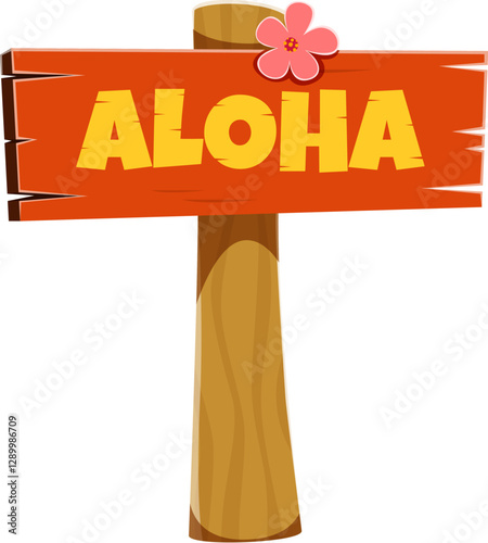 Summer travel font type and English alphabet typeface, vector letter T. Aloha beach sign with Hawaii flower in shape of letter T, cartoon font for summer vacations or sea resort and travel typeface