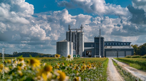 A farm integrating bioenergy technology, turning agricultural waste into fuel for energy recycling and self-sufficiency