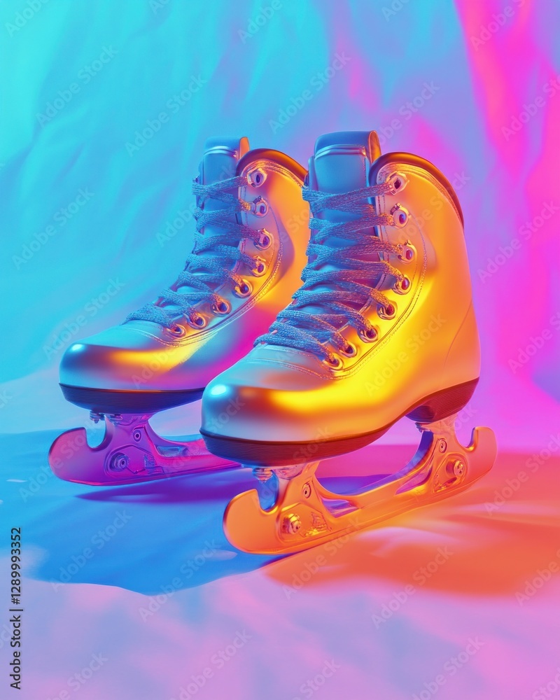 Fototapeta premium colorful vibrant ski boots