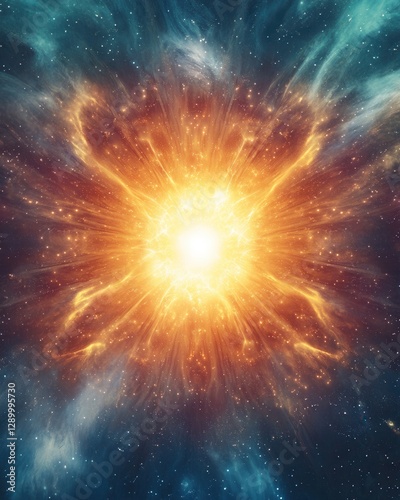 Wallpaper Mural Cosmic Explosion Vivid Nebula and Stardust Burst in Space Torontodigital.ca