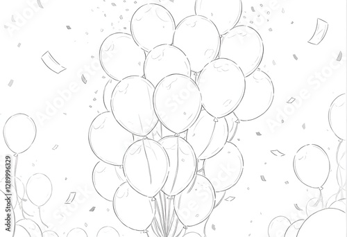 Vibrant Celebration Balloons with Confetti - Perfect for Parties, Events, and Festive Occasions