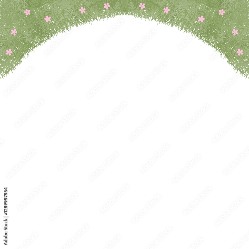 Obraz premium Flowers leaves frame border