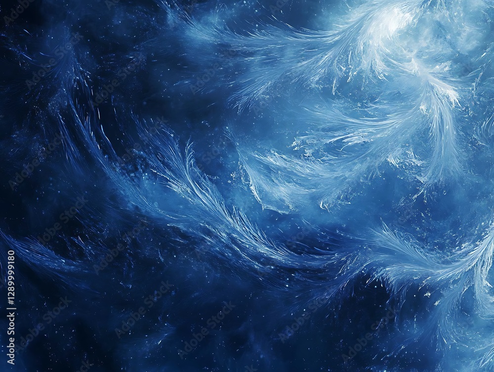 Obraz premium Frozen nebula swirls, cosmic background, space art