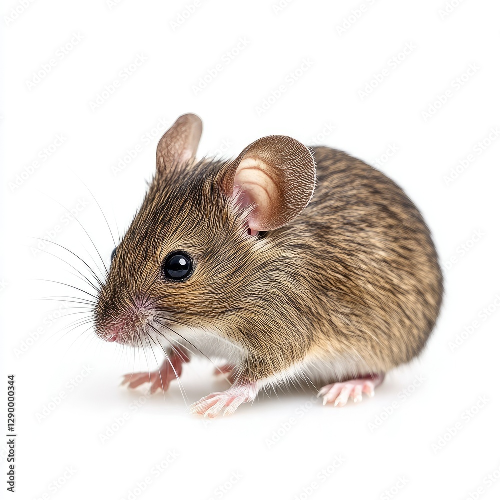 Detailed Color Image of a Photo Mouse, Isolated on a White Background Detailed Color Image of a Photo Mouse, Isolated on a White Background