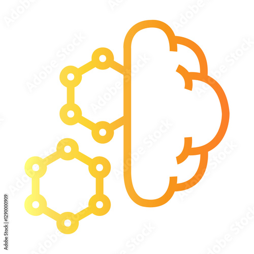 brain Line Gradient Icon
