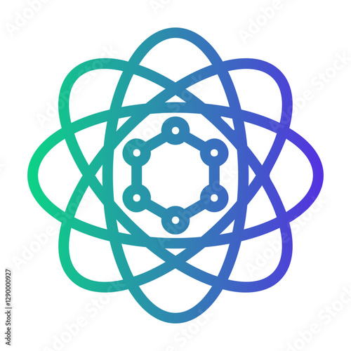 atom Line Gradient Icon