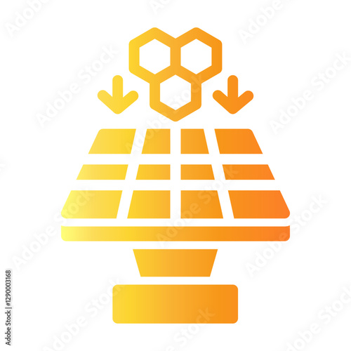 solar panel Gradient icon