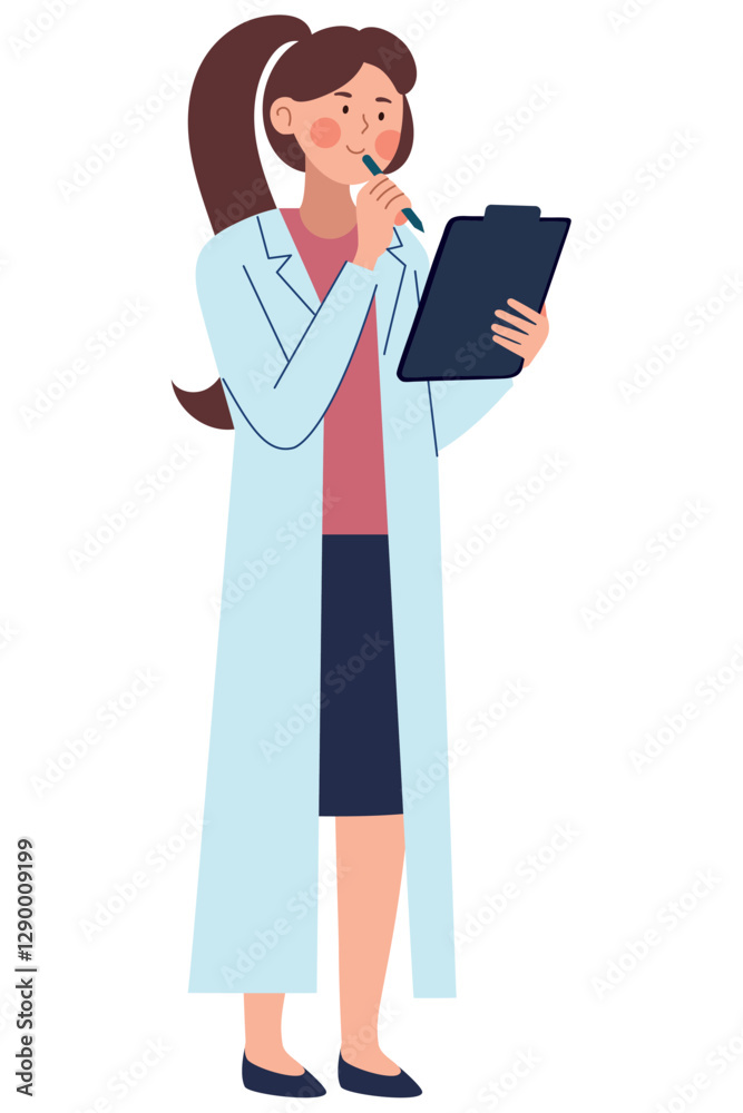 Girl Doctor Tablet Icon Girl Doctor Tablet Icon