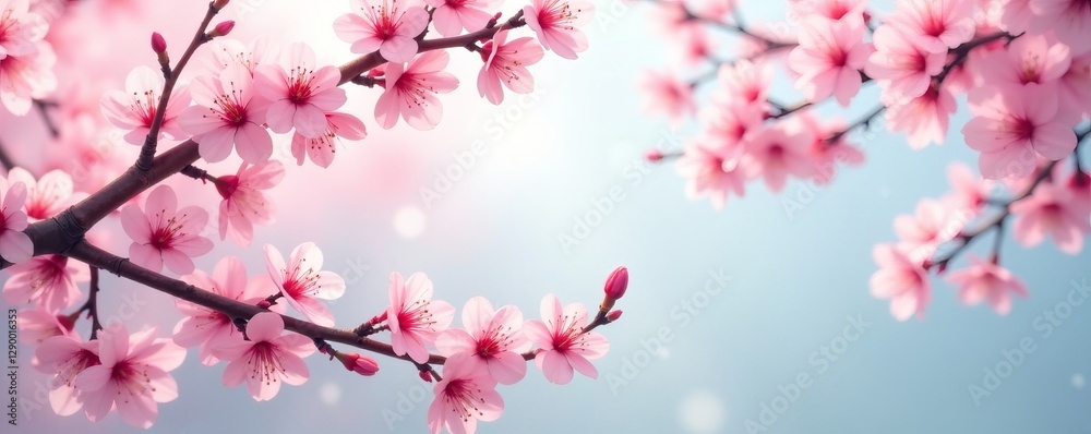 Elegant sakura cherry blossom branches forming a graceful frame, ideal for spring event invitations, season, floral, nature Elegant sakura cherry blossom branches forming a graceful frame, ideal for spring event invitations, season, floral, nature