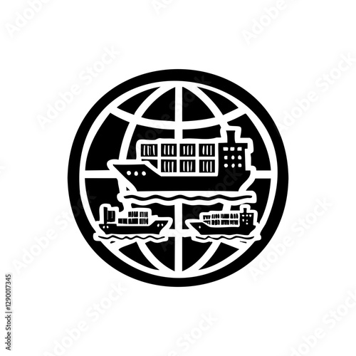 Global Shipping and Maritime Trade Icon