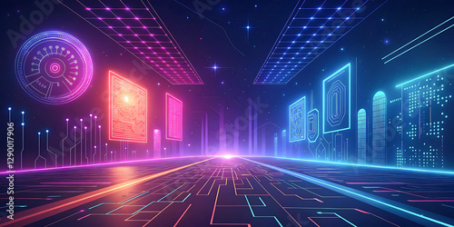 Modern city with wireless network connection and city scape concept.Wireless network and Connection technology concept with city background at night.