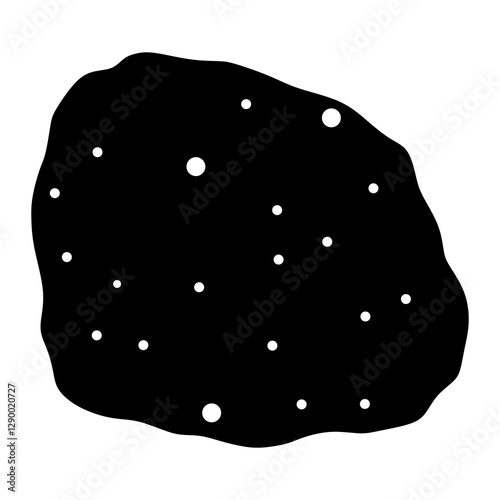 Black sandstone specimen. Sedimentary rock sample