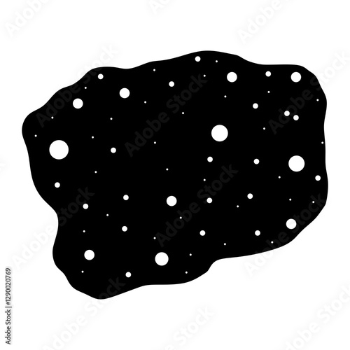 Black sandstone specimen. Sedimentary rock sample