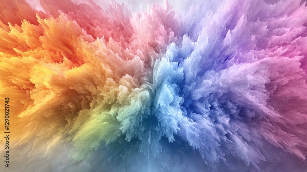 Fototapeta premium Abstract colorful powder explosion