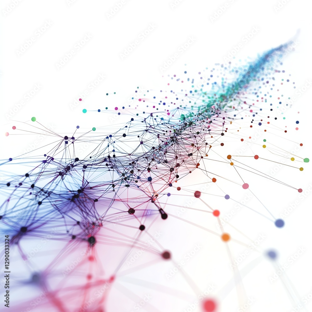 Abstract network illustration on white isolate background Abstract network illustration on white isolate background
