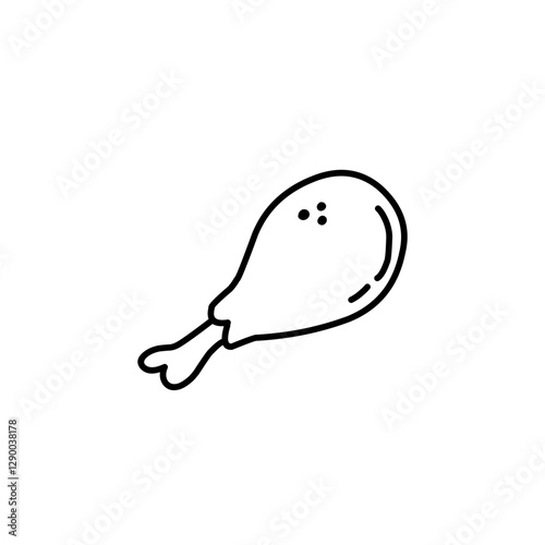 hand drawn chicken thigh outline