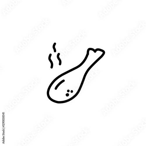 hand drawn chicken thigh outline