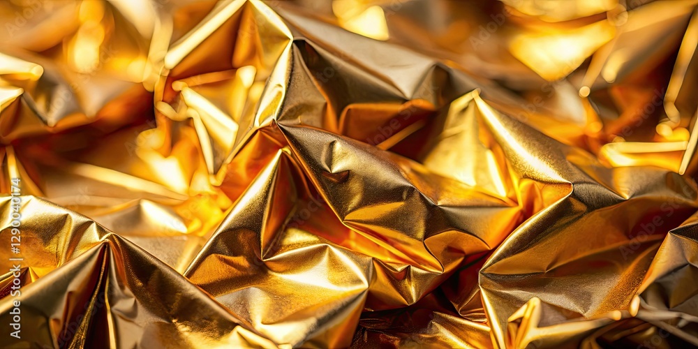 Luxurious golden paper texture, perfect for elegant designs and shimmering metallic foil wallpapers. Luxurious golden paper texture, perfect for elegant designs and shimmering metallic foil wallpapers.