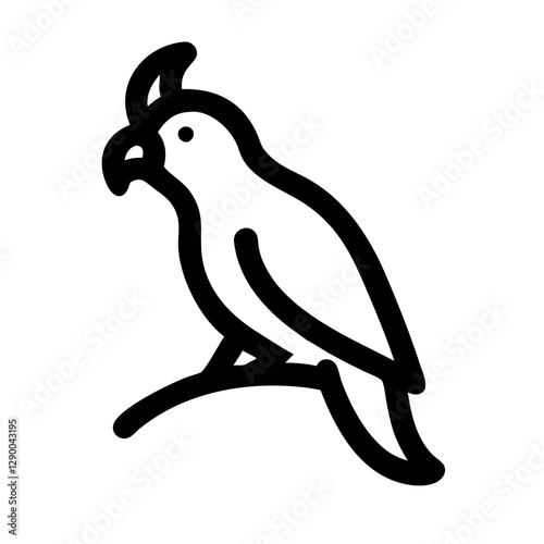 Australia cockatoo bird outline icon